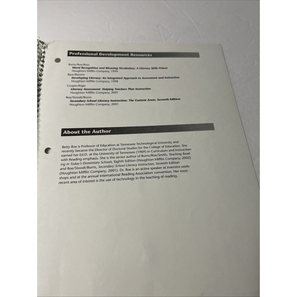 Informal Reading Inventory: Preprimer to Twelfth Grade, Sixth Edition - GOOD - Picture 8 of 8